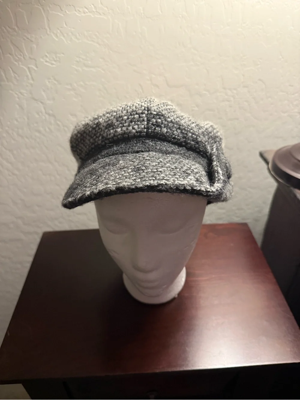 Gray Tweed Women's Newsboy Cap